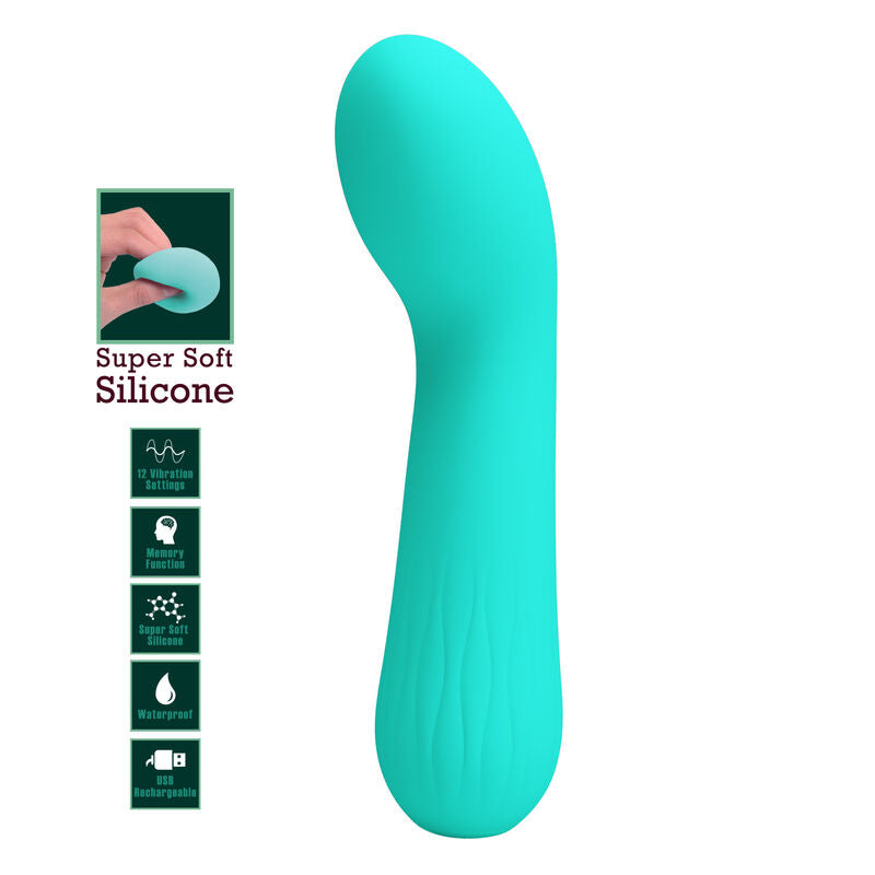 PRETTY LOVE - FAUN RECHARGEABLE VIBRATOR AQUA GREEN - Amore24