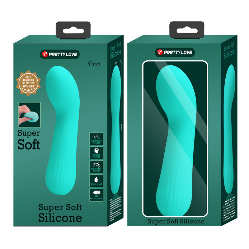 PRETTY LOVE - FAUN RECHARGEABLE VIBRATOR AQUA GREEN - Amore24
