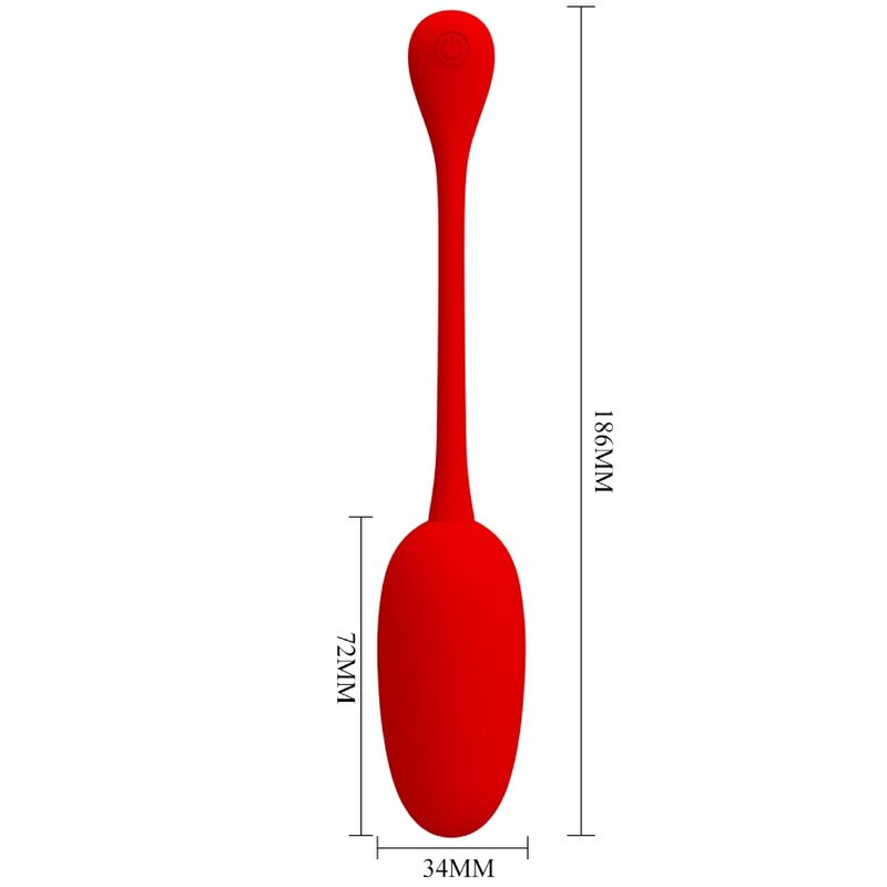 PRETTY LOVE - KNUCKER RED RECHARGEABLE VIBRATING EGG - Amore24