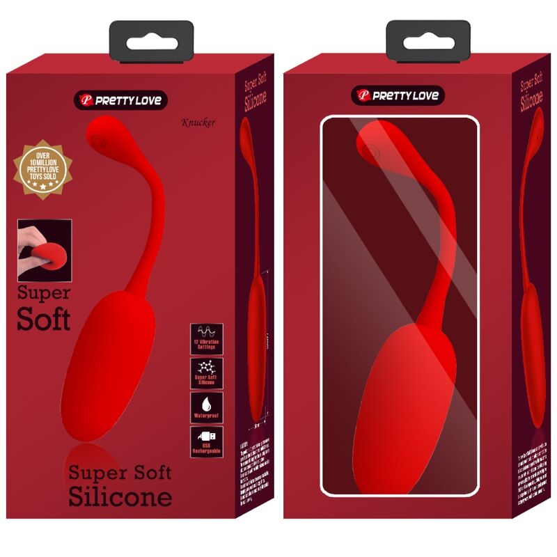 PRETTY LOVE - KNUCKER RED RECHARGEABLE VIBRATING EGG - Amore24