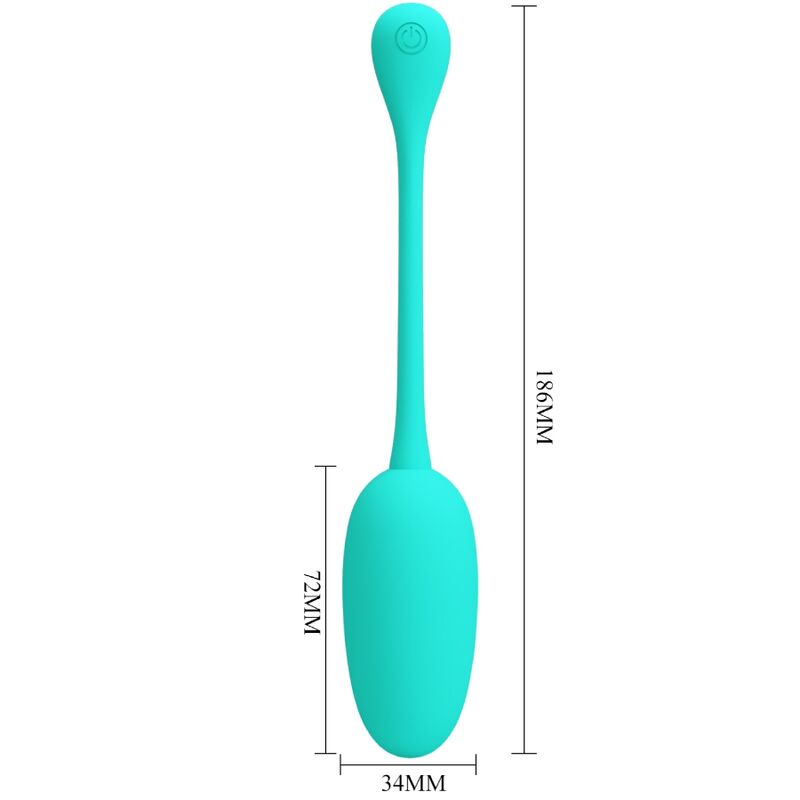 PRETTY LOVE - KNUCKER WATER GREEN RECHARGEABLE VIBRATING EGG - Amore24