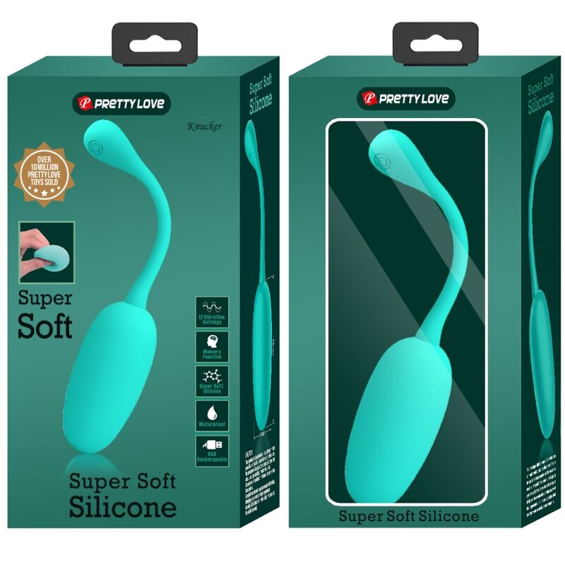 PRETTY LOVE - KNUCKER WATER GREEN RECHARGEABLE VIBRATING EGG - Amore24