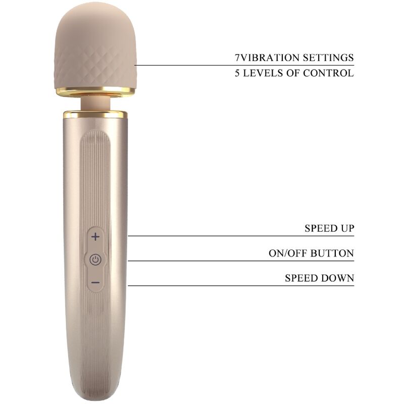 PRETTY LOVE - MASSAGER 7 VIBRATION MODES CHAMPAGNE - Amore24