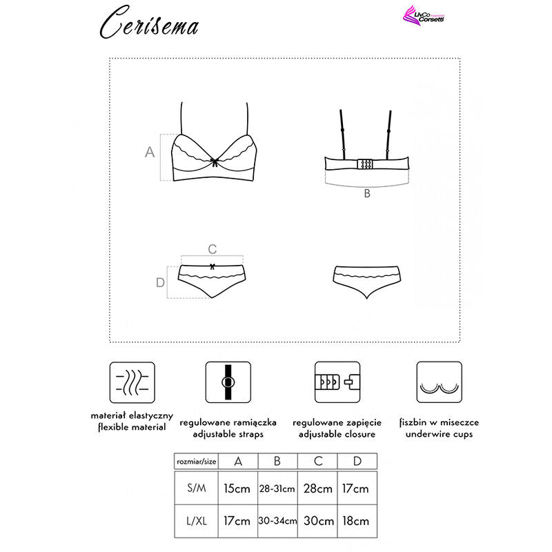 LIVCO CORSETTI FASHION - CERISEMA LC 21005 BRA + PANTY CORAL - Amore24
