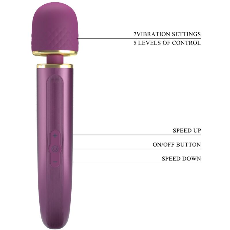PRETTY LOVE - MASSAGER 7 VIBRATION MODES PURPLE - Amore24