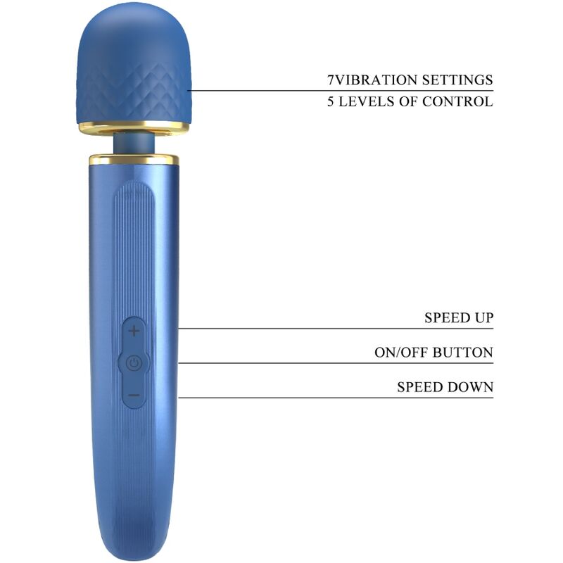 PRETTY LOVE - MASSAGER 7 VIBRATION MODES BLUE - Amore24