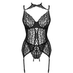 LIVCO CORSETTI FASHION - GIELLANDRA FOR THE SENSES COLLECTION CORSET + PANTY BLACK L/XL - Amore24