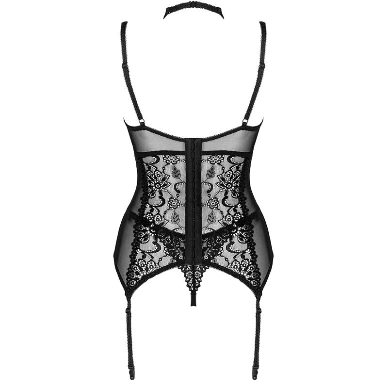 LIVCO CORSETTI FASHION - GIELLANDRA FOR THE SENSES COLLECTION CORSET + PANTY BLACK L/XL - Amore24