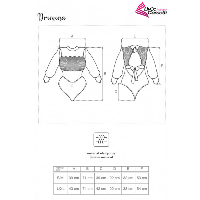 LIVCO CORSETTI FASHION - DRIMINA LC90690 BODY NANVY BLUE - Amore24