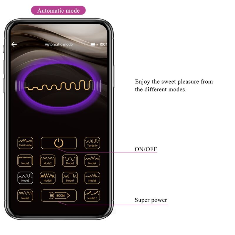 PRETTY LOVE - JAYLEEN VIBRATOR APP REMOTE CONTROL PURPLE - Amore24