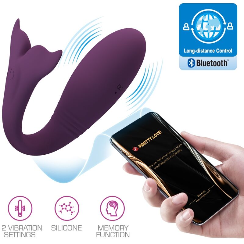 PRETTY LOVE - JAYLEEN VIBRATOR APP REMOTE CONTROL PURPLE - Amore24