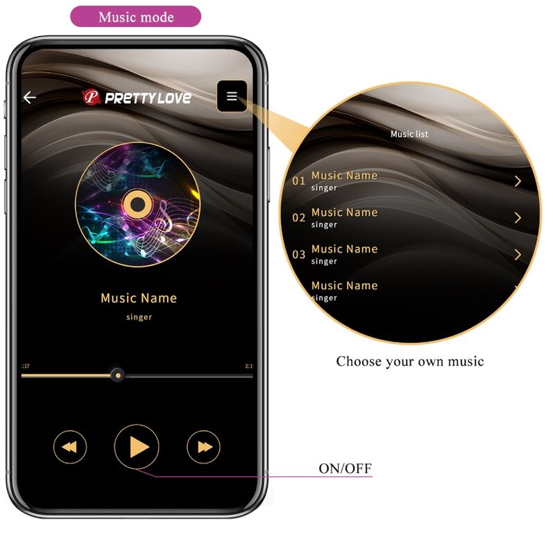 PRETTY LOVE - CATALINA VIBRATOR APP REMOTE CONTROL PURPLE - Amore24