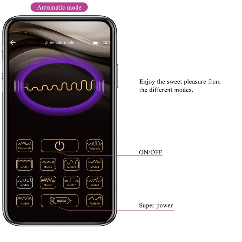PRETTY LOVE - CATALINA VIBRATOR APP REMOTE CONTROL PURPLE - Amore24