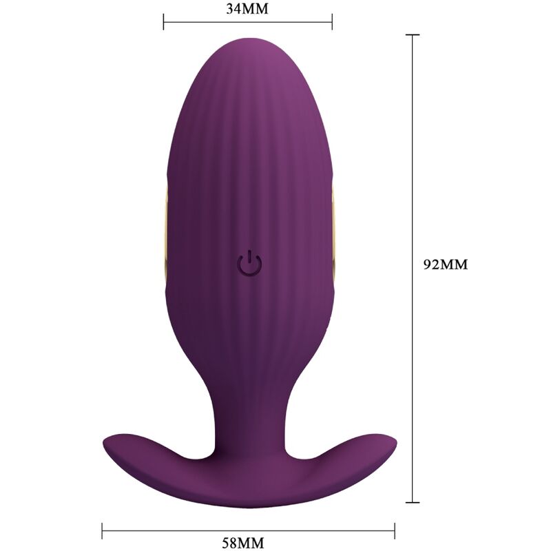 PRETTY LOVE - JEFFERSON APP CONTROLLED ANAL PLUG PURPLE - Amore24