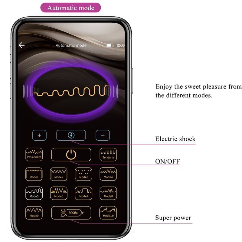 PRETTY LOVE - JEFFERSON APP CONTROLLED ANAL PLUG PURPLE - Amore24