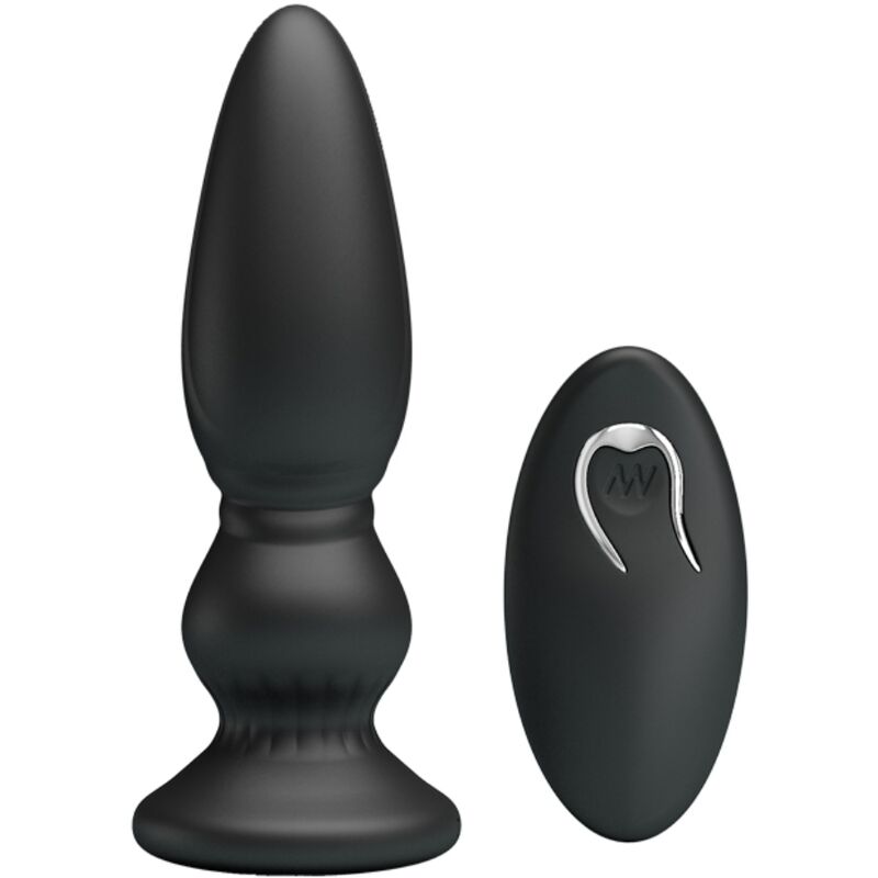 MR PLAY - POWERFUL VIBRATOR REMOTE CONTROL ANAL PLUG BLACK - Amore24
