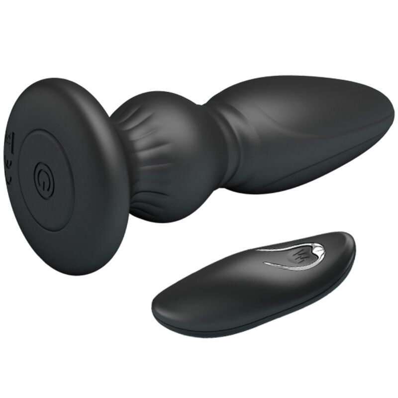 MR PLAY - POWERFUL VIBRATOR REMOTE CONTROL ANAL PLUG BLACK - Amore24