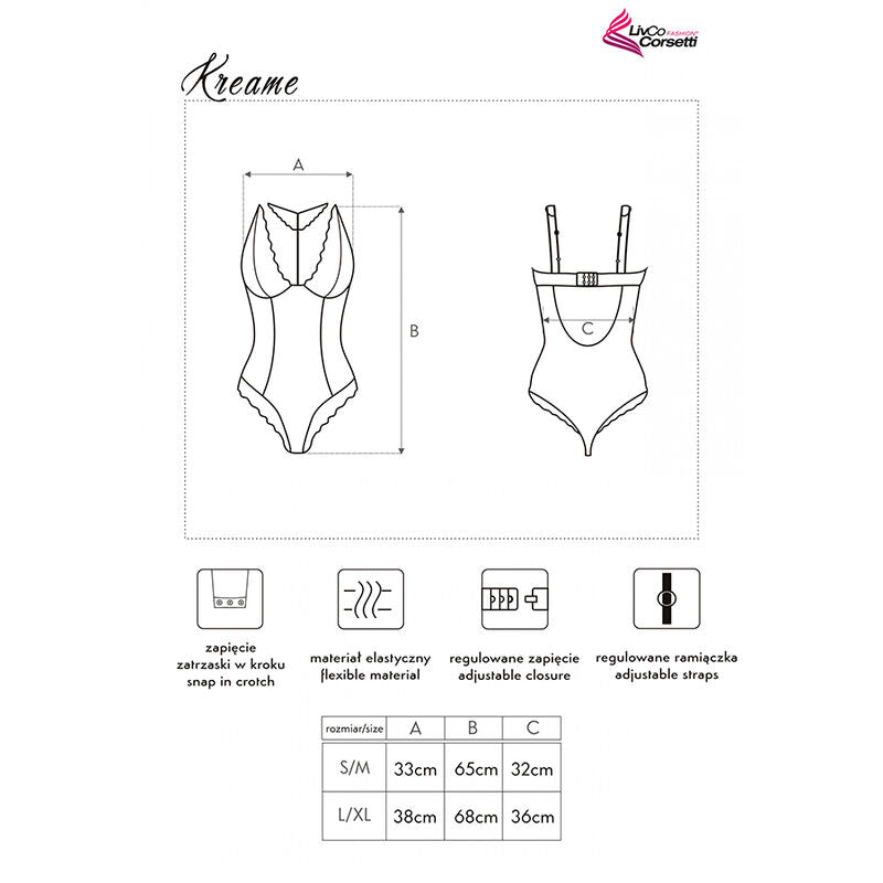 LIVCO CORSETTI FASHION - KREAME LC 90546 BODY BLACK - Amore24