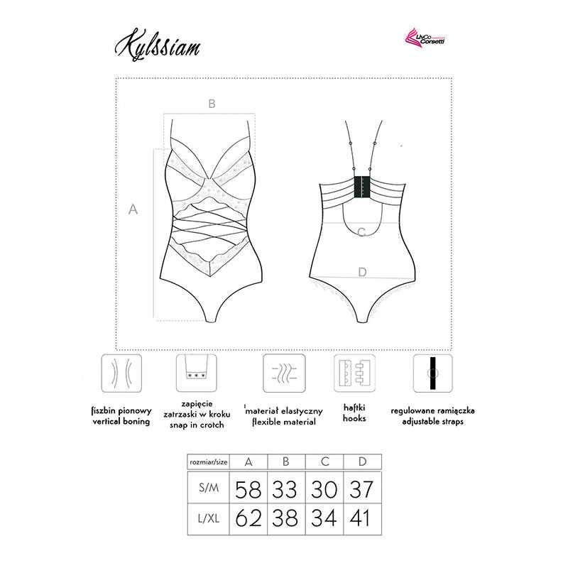 LIVCO CORSETTI FASHION - KYLSSIAM LC 90613 BODY BLACK - Amore24
