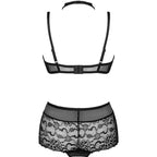 LIVCO CORSETTI FASHION - LINERA FOR THE SENSES COLLECTION BRA + PANTY BLACK L/XL - Amore24