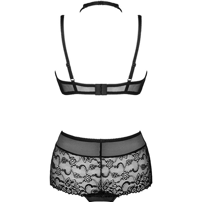 LIVCO CORSETTI FASHION - LINERA FOR THE SENSES COLLECTION BRA + PANTY BLACK L/XL - Amore24