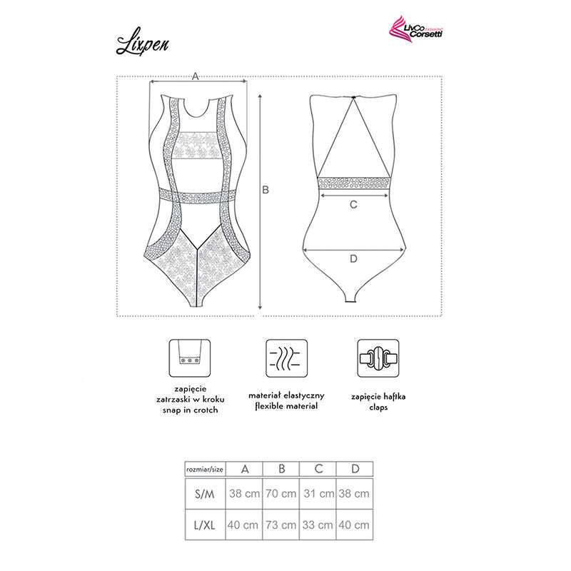 LIVCO CORSETTI FASHION - LIXPEN LC 90612 BODY BLACK - Amore24