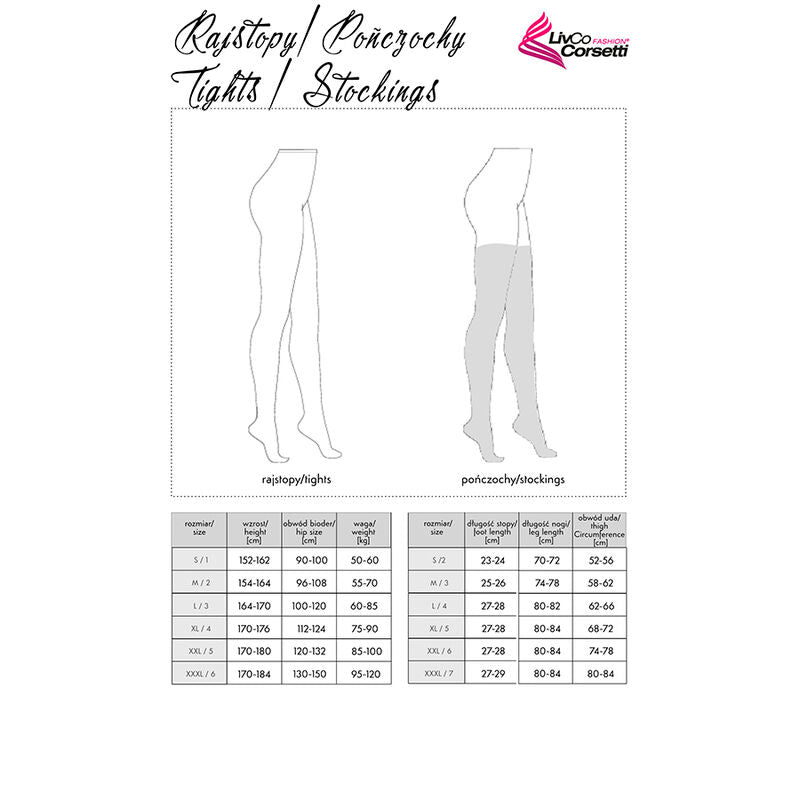 LIVCO CORSETTI FASHION - LOLIWIA LC19330 STOCKING BLACK ONE SIZE - Amore24