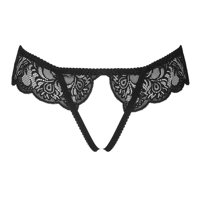 LIVCO CORSETTI FASHION - LOVE STORY LC 90679 PANTY CROTCHLESS BLACK - Amore24