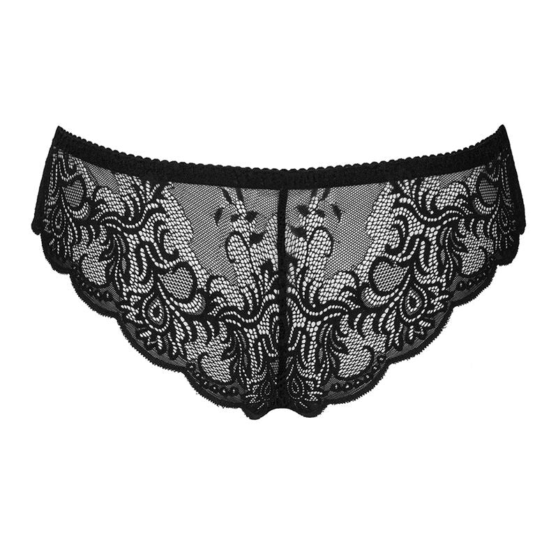 LIVCO CORSETTI FASHION - LOVE STORY LC 90679 PANTY CROTCHLESS BLACK - Amore24