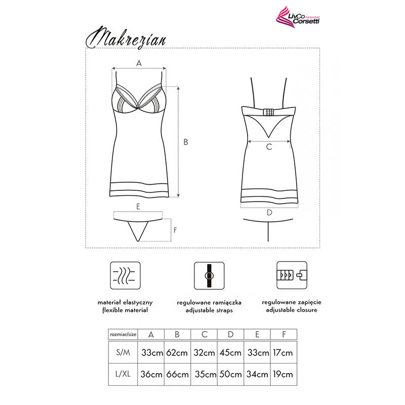 LIVCO CORSETTI FASHION - MAKREZIAN LC 90545 SHIRT + PANTY BLACK - Amore24