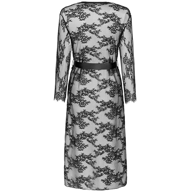 LIVCO CORSETTI FASHION - MOSTINA LC 90641 DRESSING G GOWN BLACK L/XL - Amore24