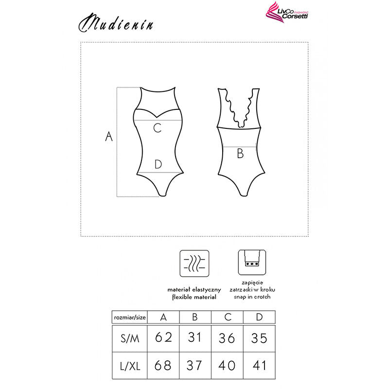 LIVCO CORSETTI FASHION - MUDIENIN LC 90654 BODY BLACK - Amore24