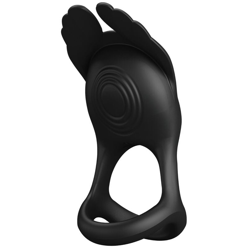 PRETTY LOVE - SILAS VIBRANT PENIS RING 7 VIBRATIONS BLACK SILICONE - Amore24