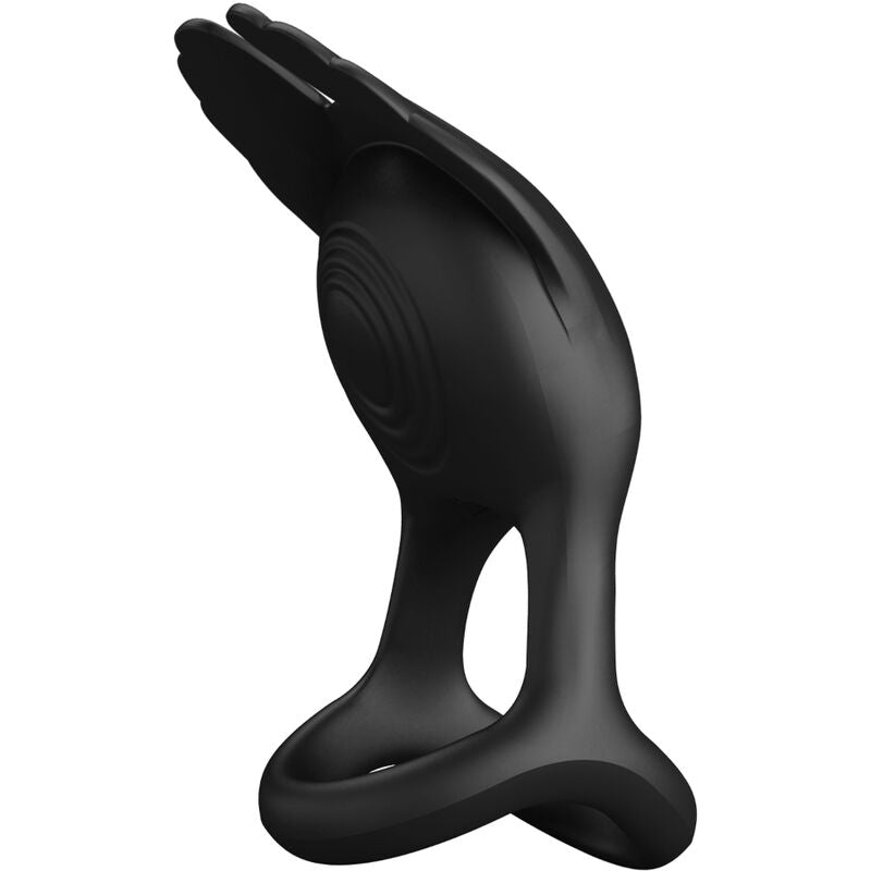 PRETTY LOVE - SILAS VIBRANT PENIS RING 7 VIBRATIONS BLACK SILICONE - Amore24