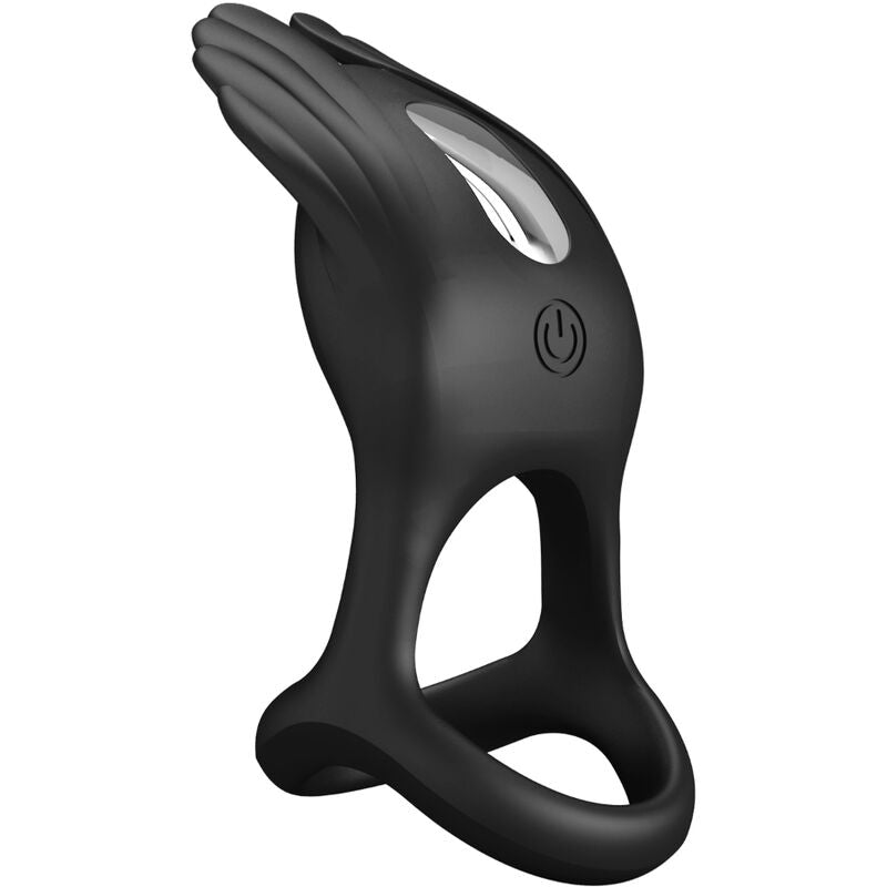 PRETTY LOVE - SILAS VIBRANT PENIS RING 7 VIBRATIONS BLACK SILICONE - Amore24