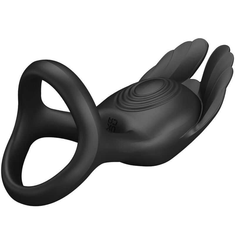 PRETTY LOVE - SILAS VIBRANT PENIS RING 7 VIBRATIONS BLACK SILICONE - Amore24