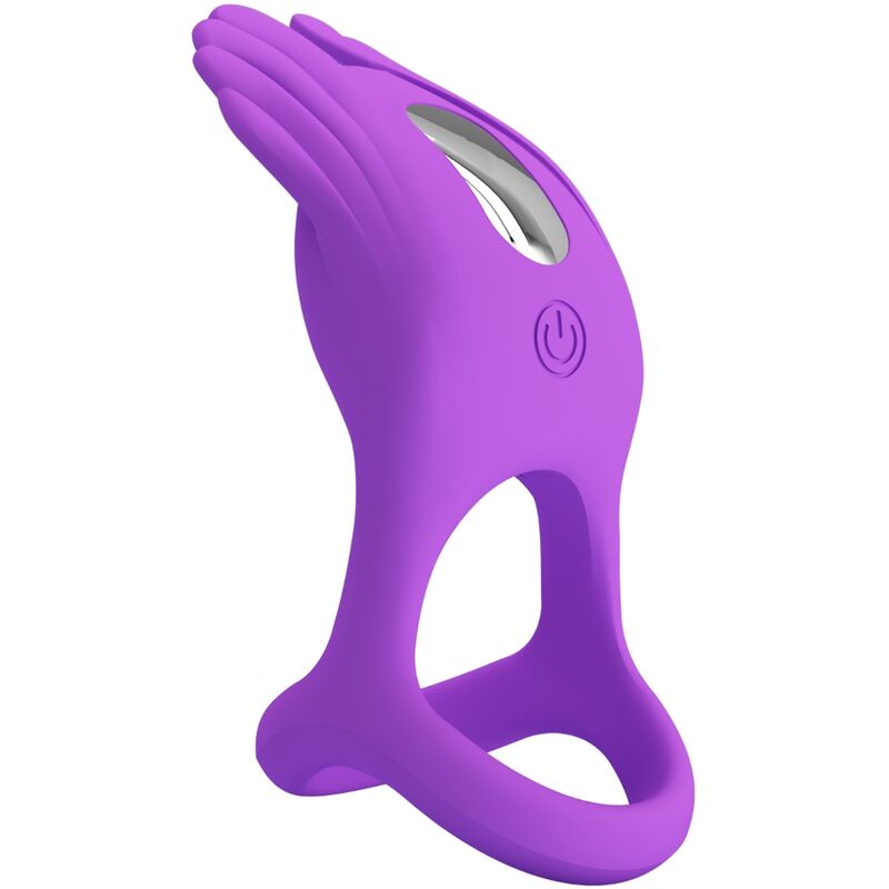 PRETTY LOVE - SILAS VIBRANT PENIS RING 7 VIBRATIONS PURPLE SILICONE - Amore24