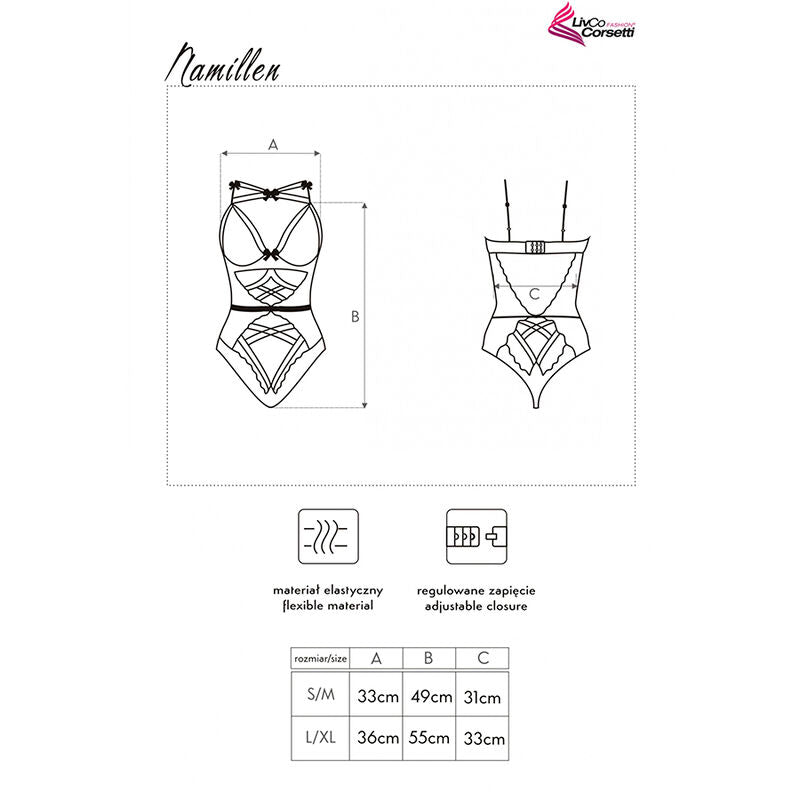 LIVCO CORSETTI FASHION - NAMILLEN LC 90528 BODY BLACK - Amore24