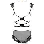 LIVCO CORSETTI FASHION - PALMENOM LC 90614 BRA + PANTY BLACK - Amore24