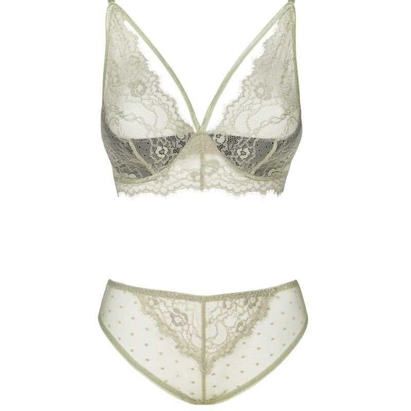 LIVCO CORSETTI FASHION - PINE LC 90667 BRA + PANTY KHAKI L/XL - Amore24