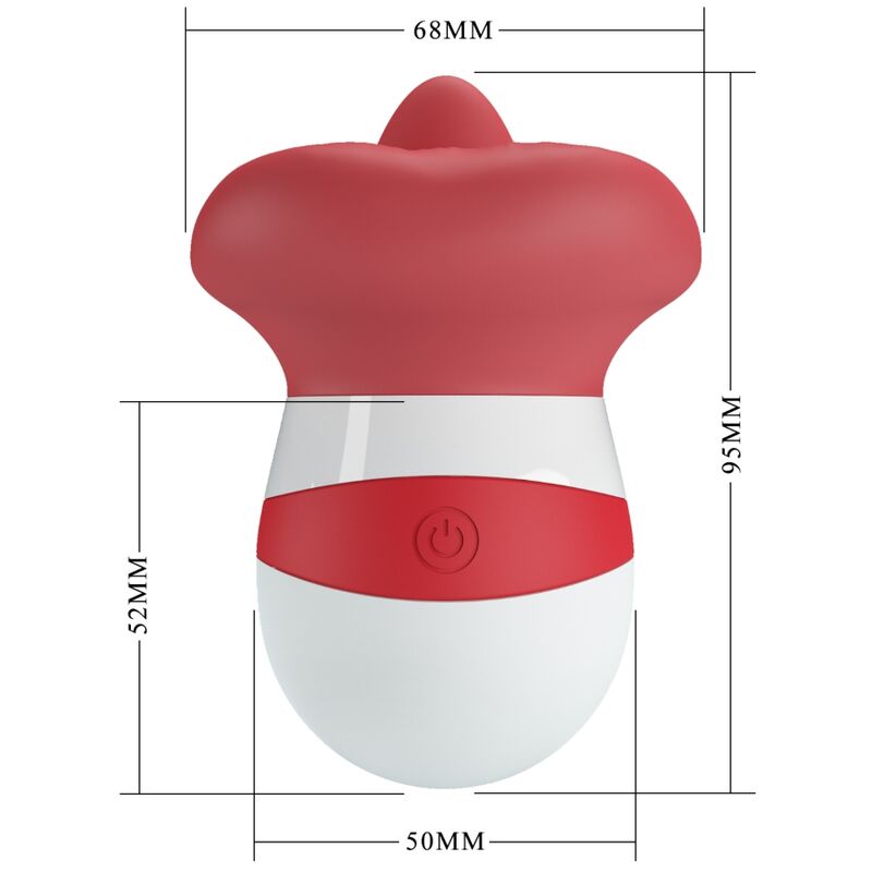 PRETTY LOVE - MINA TONGUE STIMULATOR LIGHT RED - Amore24