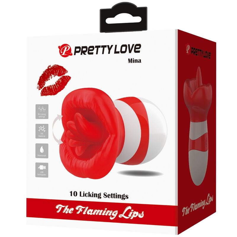 PRETTY LOVE - MINA TONGUE STIMULATOR LIGHT RED - Amore24