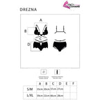 LIVCO CORSETTI FASHION - DREZNA LC 90733 BRA + PANTY BLACK L/XL - Amore24