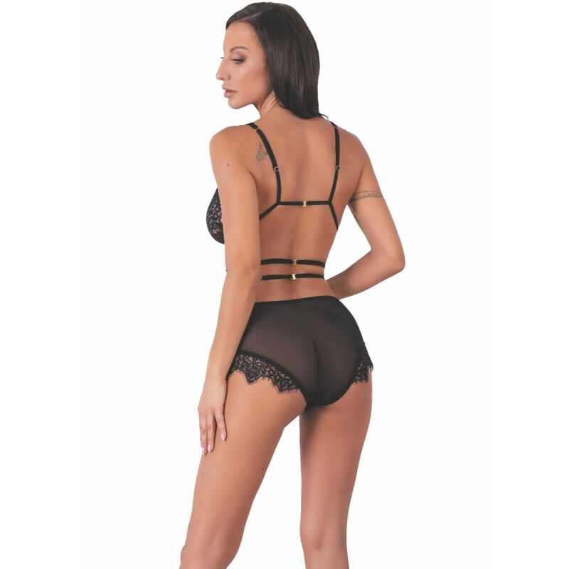 LIVCO CORSETTI FASHION - DREZNA LC 90733 BRA + PANTY BLACK L/XL - Amore24