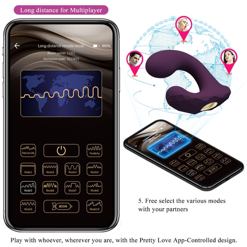 PRETTY LOVE - BILLY VIBRATION REMOTE CONTROL PURPLE FREE APP - Amore24