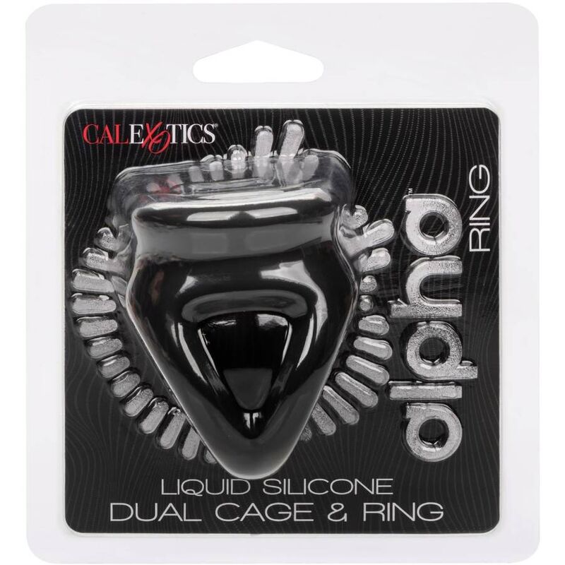 CALEXOTICS - ALPHA DUAL CAGE RING BLACK - Amore24