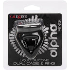 CALEXOTICS - ALPHA DUAL CAGE RING BLACK - Amore24