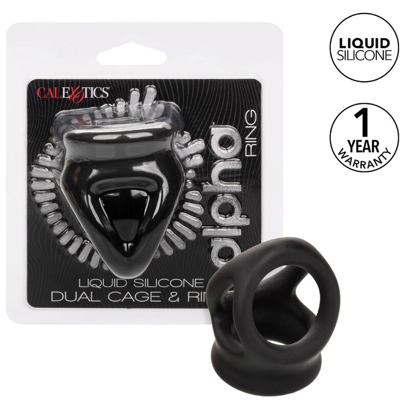 CALEXOTICS - ALPHA DUAL CAGE RING BLACK - Amore24