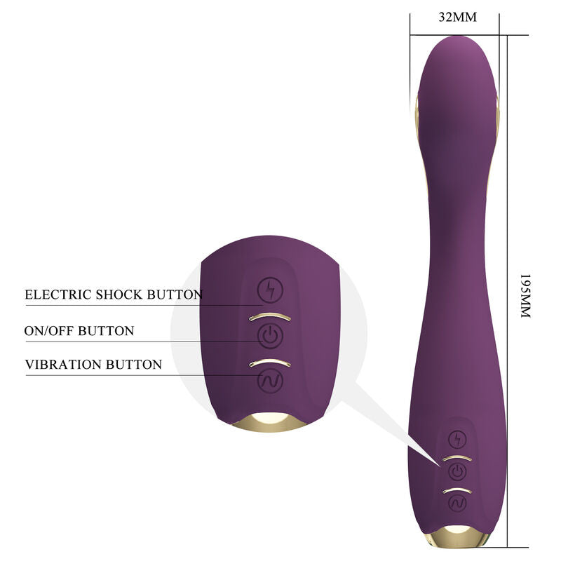 PRETTY LOVE - HECTOR ELECTROSHOCK VIBRATOR BY APP CONTROL PURPLE - Amore24