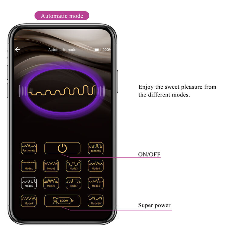 PRETTY LOVE - HECTOR ELECTROSHOCK VIBRATOR BY APP CONTROL PURPLE - Amore24